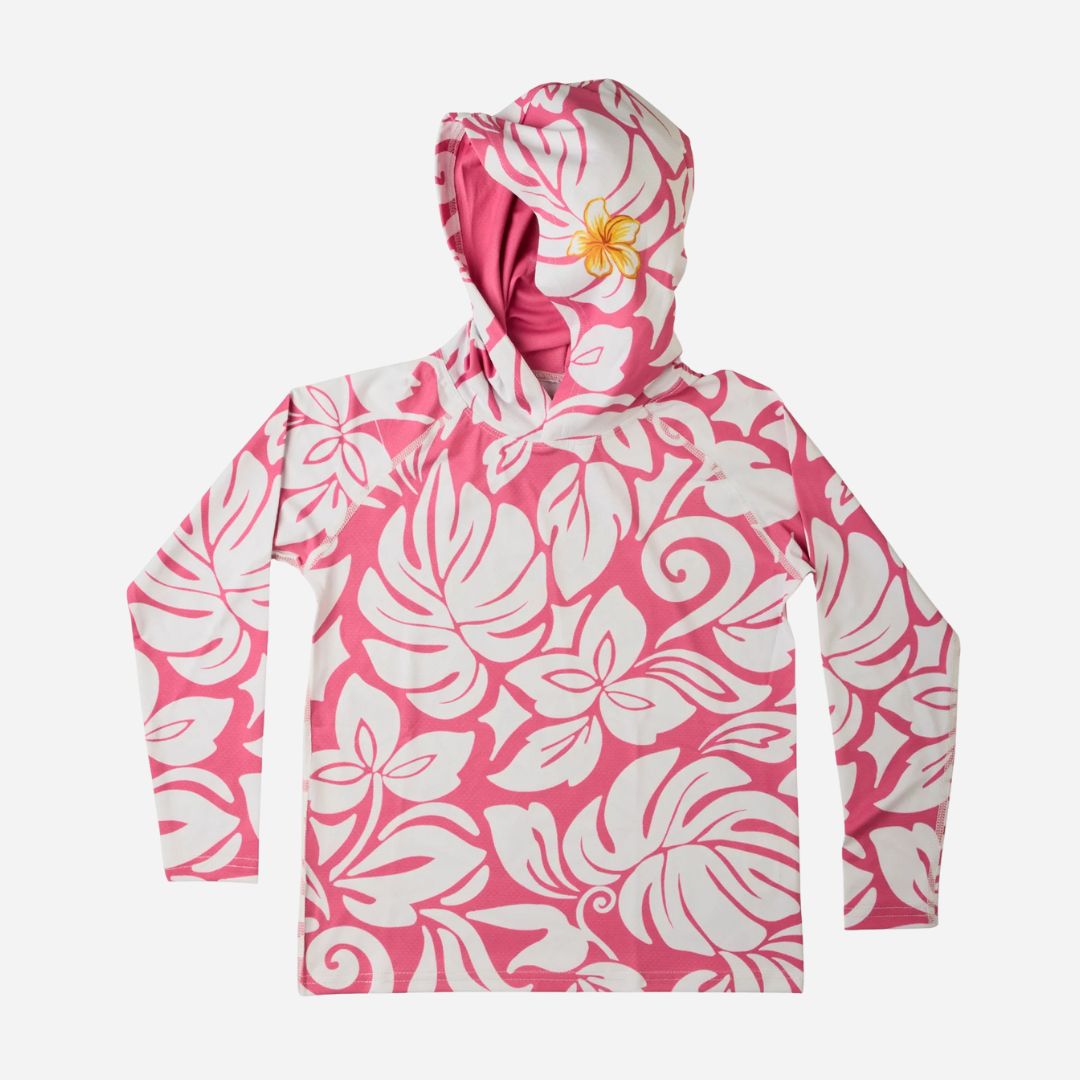 Alikaleo Park - Miss Aloha Pinky Hooded Pink Aloha Sun Shirt
