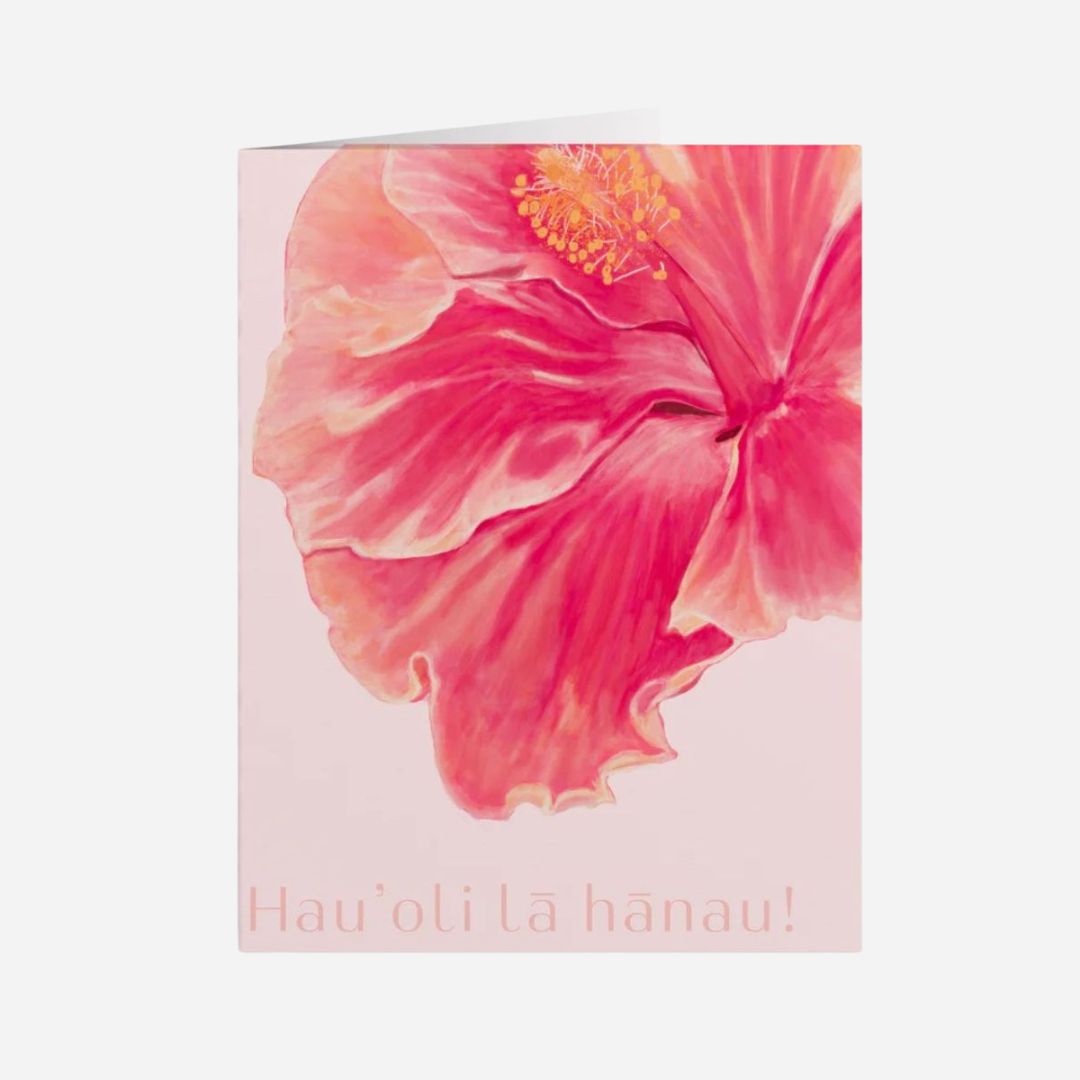 Aloha de Mele -  "Lā Hānau" Birthday Hibiscus Greeting Card