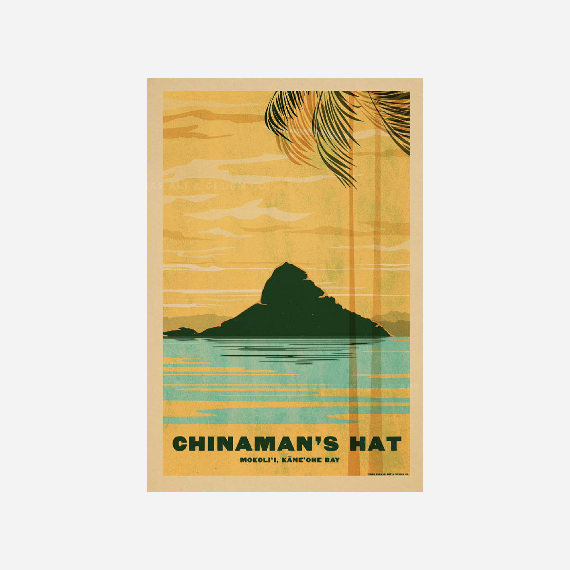 Nick Kuchar Travel Poster - Chinaman's Hat