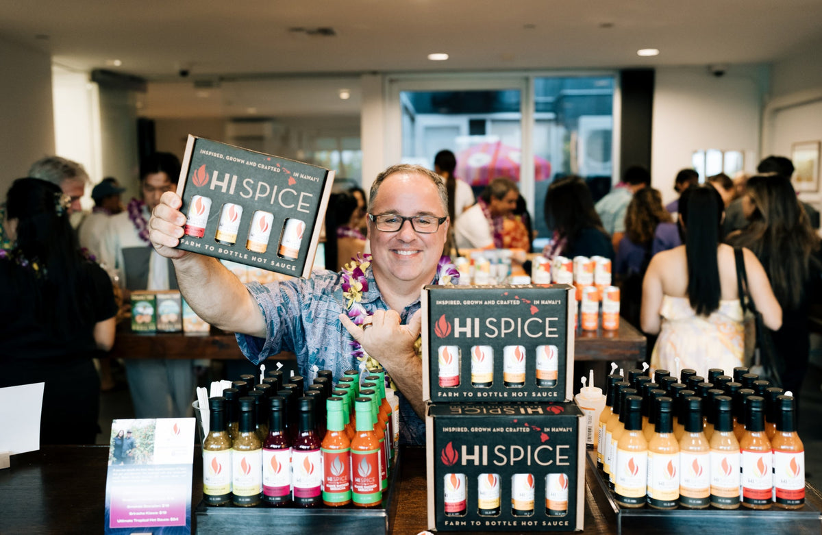Justin Orr, co-founder of HI Spice, at the Mana Up Aloha Market in Los Angeles in 2024.