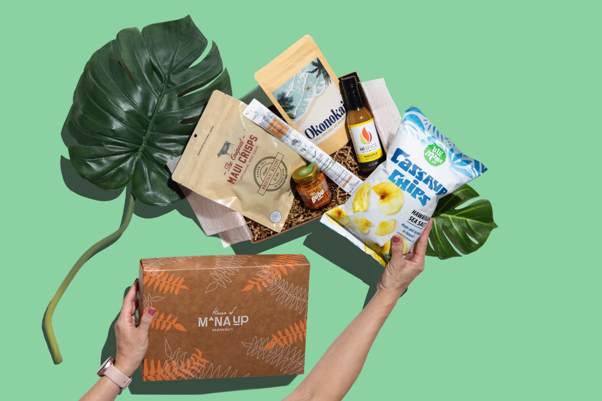 a Hawaii-themed gift set from Mana Up