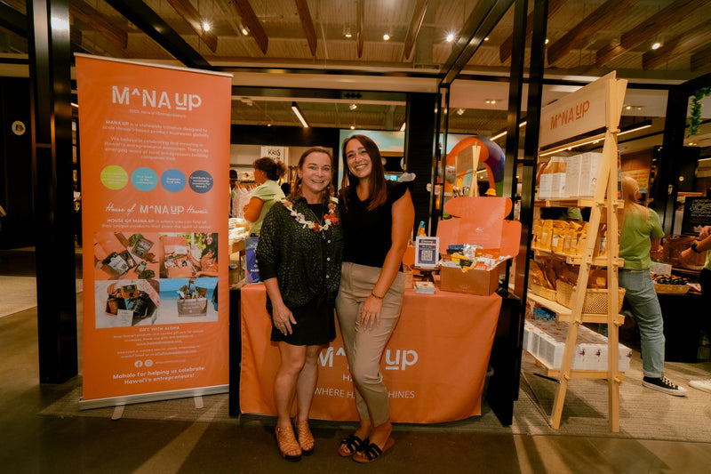 Susan Havens and Shelbie Woods, who run Mana Up's Corporate & Client Gifting Program
