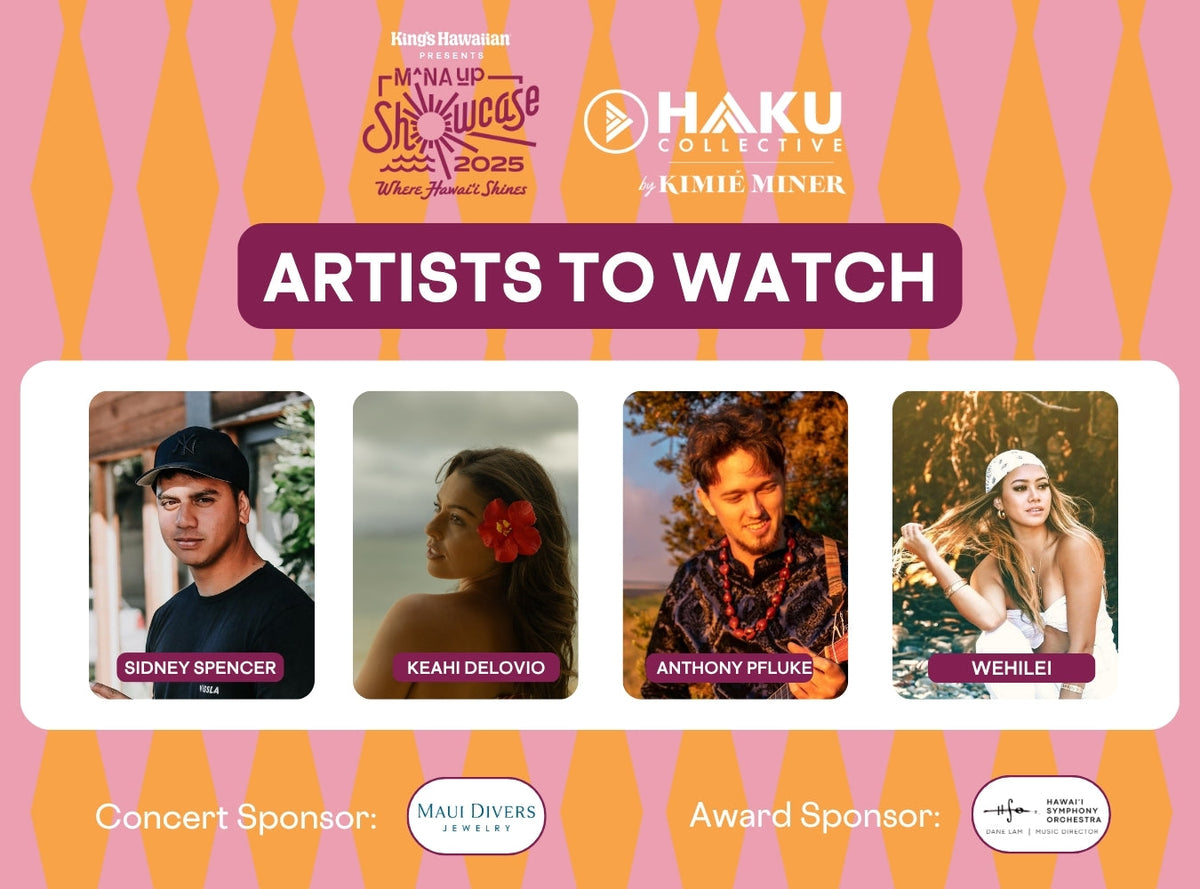 The four Artists to Watch performing during this year's Mana Up Showcase 2025
