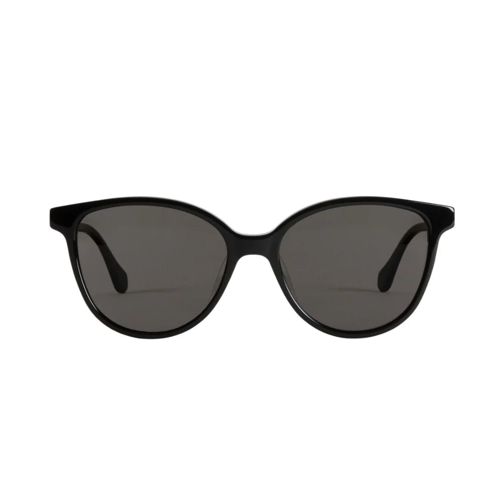 Mohala Eyewear - Kalei Sunglasses Black Lava with Gray Gradient Polarized Lenses, Medium Nose Bridge, Narrow