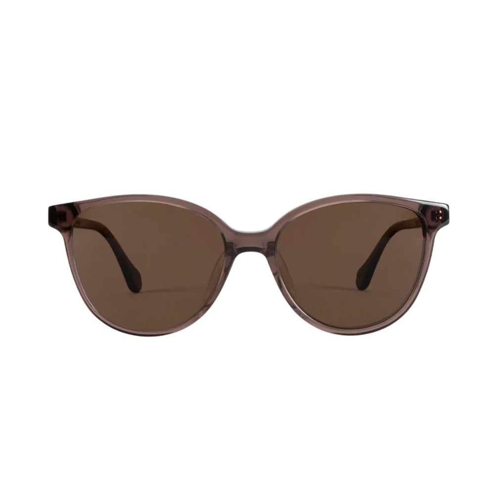 Mohala Eyewear - Kalei Sunglasses Caribbean Conch with Tan Polarized Lenses, Low Nose Bridge, Narrow