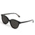 Mohala Eyewear - Kalei Sunglasses Black Lava with Gray Gradient Polarized Lenses, Medium Nose Bridge, Narrow