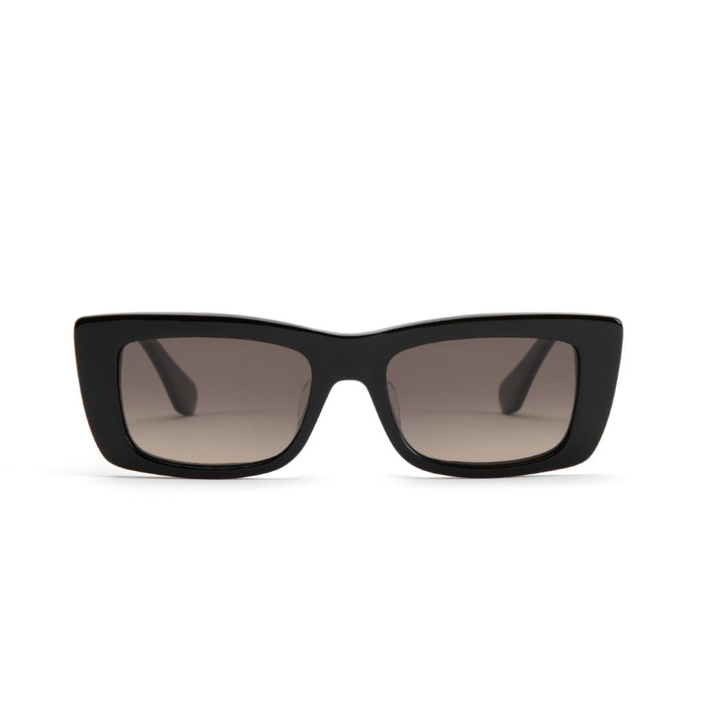 Mohala Eyewear - Kea Black Lava with Gray Gradient Polarized Lenses, Low Nose Bridge, Wide Width