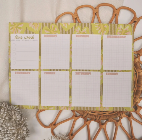 BUJOBAE - Weekly Notepad - Hilo Obake Anthurium