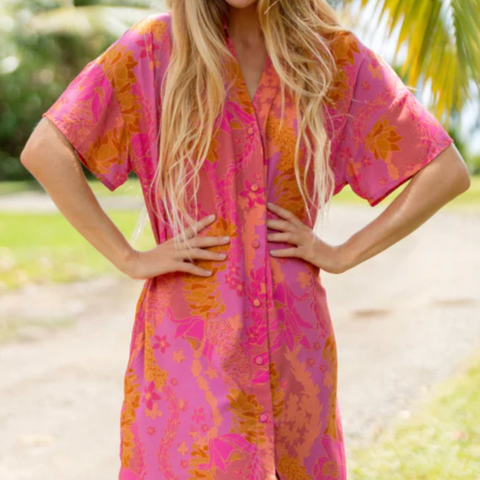 Yireh - Rhea Dress - Lei Day Pitaya Pink