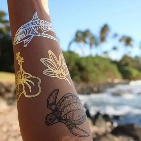 Advance Wildlife Education - Black Temporary Tattoos - Makai