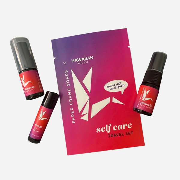 Paper Crane Soaps x Hawaiian Airlines - Self Care Travel Set