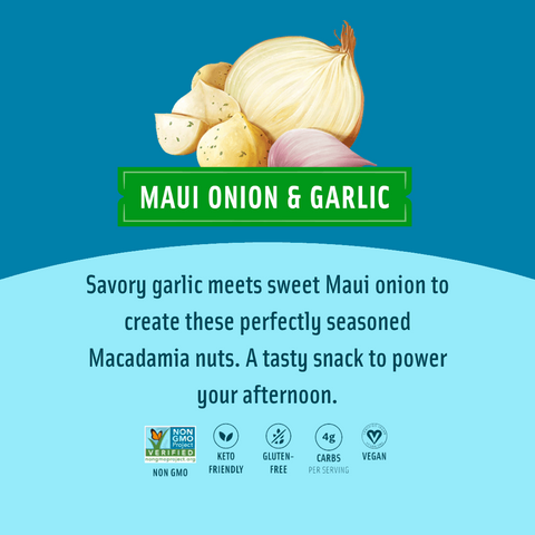 Flavored Macadamias - Maui Onion and Garlic Small Bag - Hawaiian Host X Mauna Loa