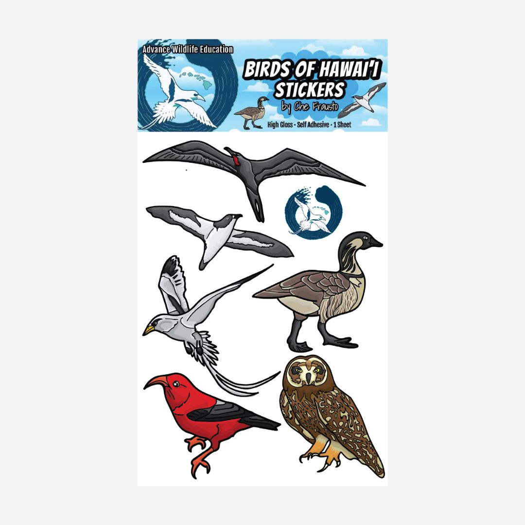 Advance Wildlife Education - Colored Stickers - Birds of Hawaii