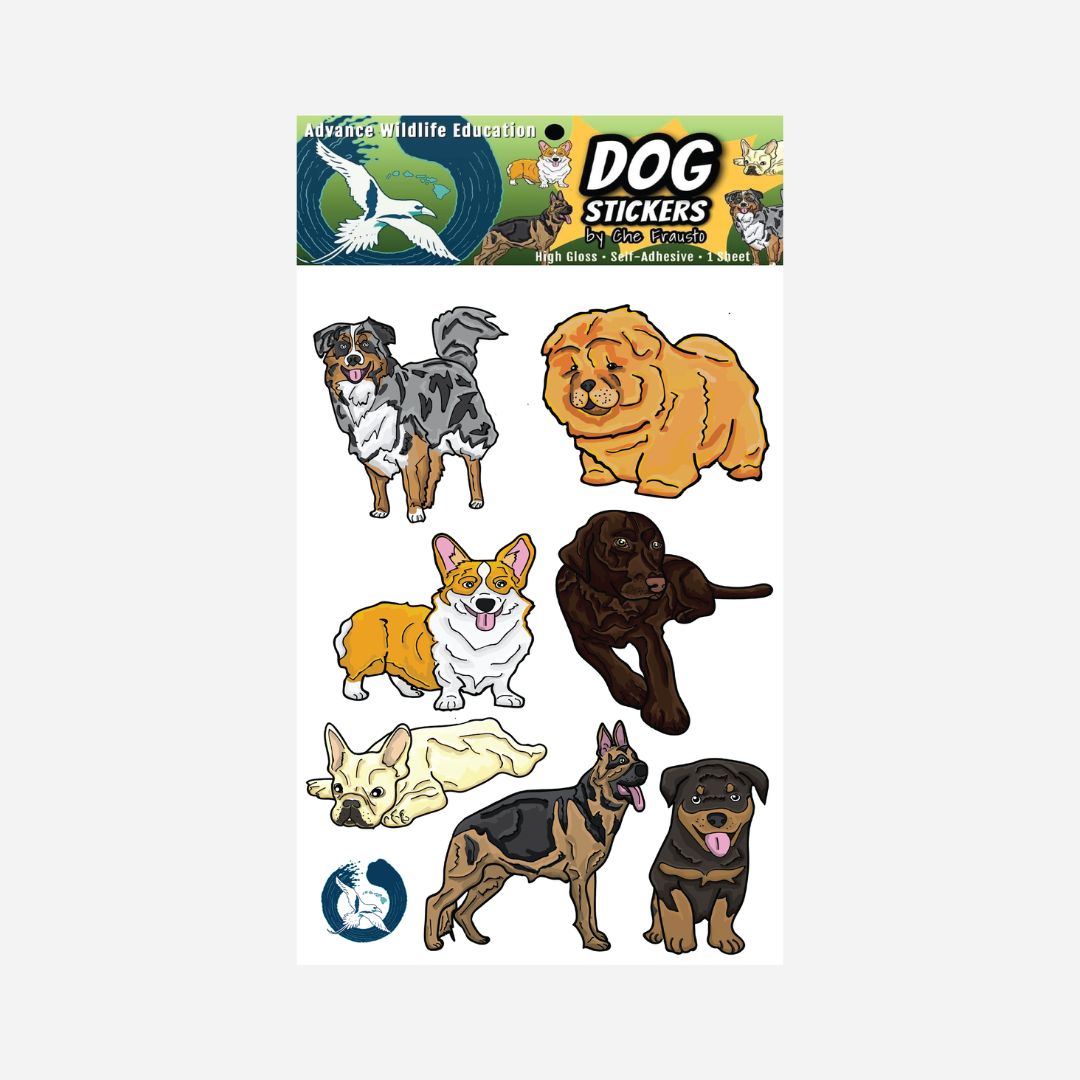 Advance Wildlife Education - Colored Stickers - Dogs