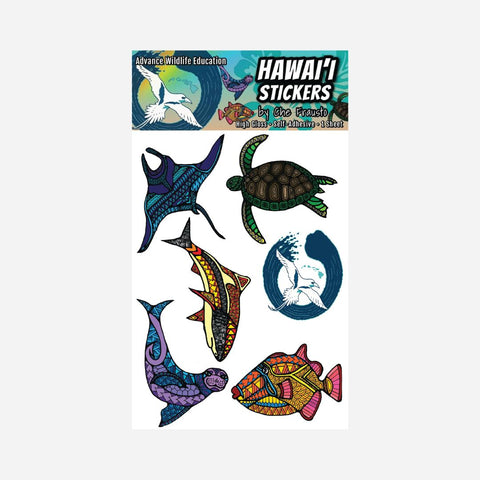 Advance Wildlife Education - Colored Tribal Stickers - Sea Creatures