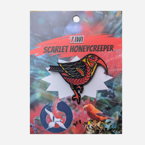 Advance Wildlife Education - Pin - Iiwi Scarlet Honeycreeper