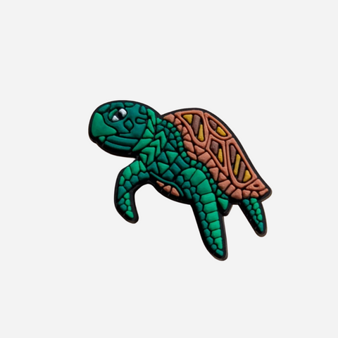 Advance Wildlife Education - Tribal Shoe Charm - Honu Green Sea Turtle