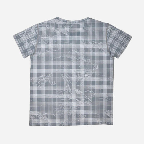 Alikaleo Park - Honu Palaka Gray Short Sleeve Sun Shirt