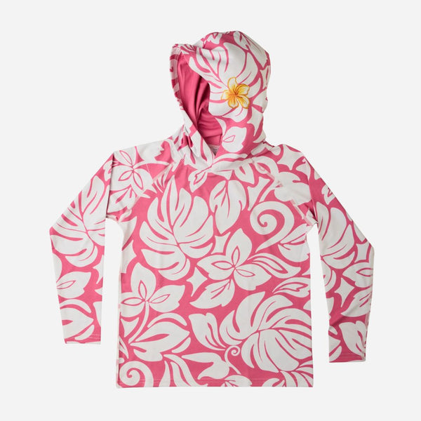 Alikaleo Park - Miss Aloha Pinky Hooded Pink Aloha Sun Shirt