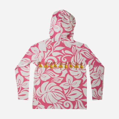 Alikaleo Park - Miss Aloha Pinky Hooded Pink Aloha Sun Shirt