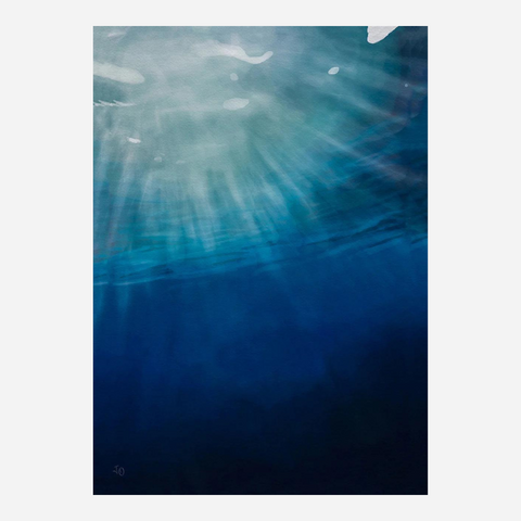 Aloha De Mele - Deep Blue Art Print