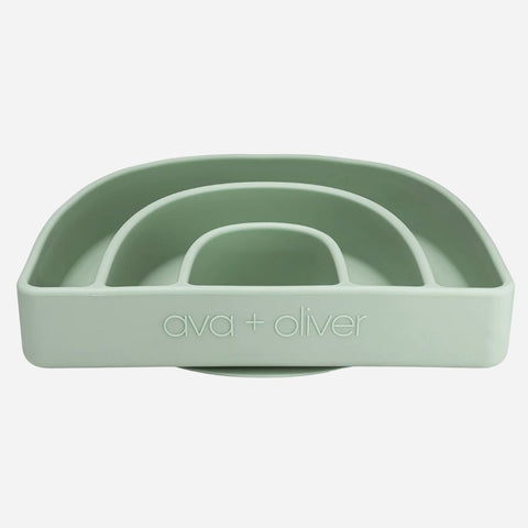 Ava + Oliver - Rainbow Plate - Mint