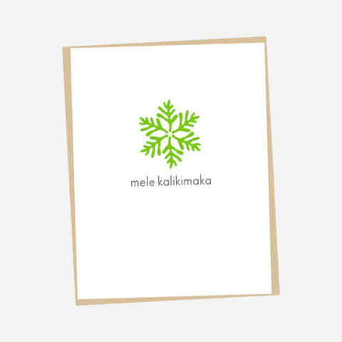 Bradley & Lily - Fern Snowflake Mele Kalikimaka Card