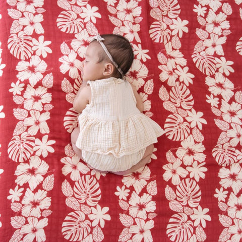 Coco Moon - Baby Quilt - Vintage Aloha