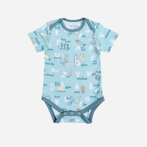 Coco Moon - Bamboo Onesie - Surfing Alphabet