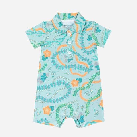 Coco Moon - Bamboo Polo Romper - Lei Stand