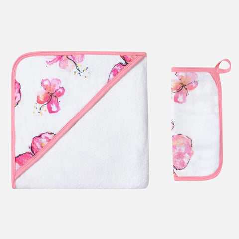 Coco Moon - Hooded Towel - Hibiscus Kiss