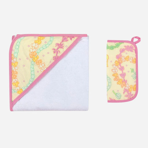Coco Moon - Hooded Towel Set - Lei Day in Sand