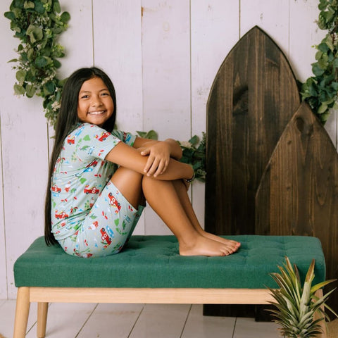 Coco Moon - Short Bamboo Pajamas - Surfing In An Island Wonderland