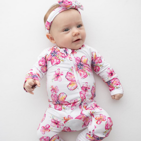 Coco Moon - Bamboo Coverall - Hibiscus Kiss