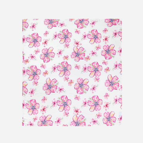 Coco Moon - Swaddle Blanket - Hibiscus Kiss