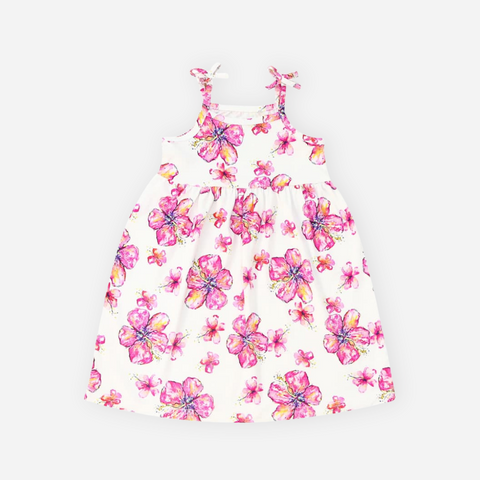 Coco Moon - Toddler Bamboo Dress - Hibiscus Kiss