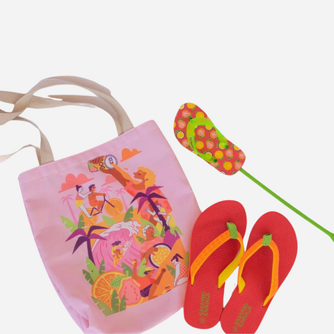 Kaka'ako Kasuals - POG Tote Bag, Swattah, & Emily Slipper Set - EXCLUSIVE!