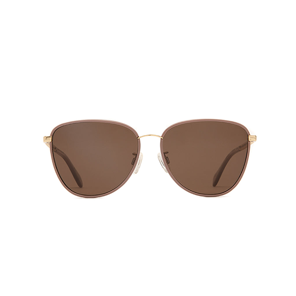 Mohala Eyewear - Leahi Tuscan Rose Chain with Polarized Tan Lenses, Nose Pads, Wide Width