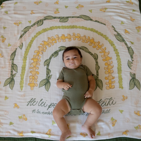 Coco Moon - Baby Quilt - Lei Aloha