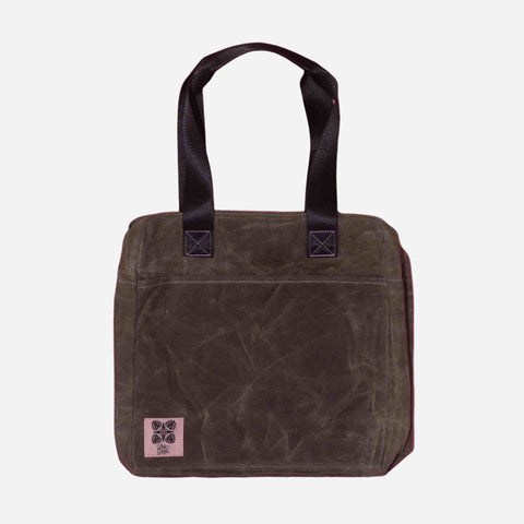 Lola Pilar - La Fleur Noire Waxed Canvas Tote