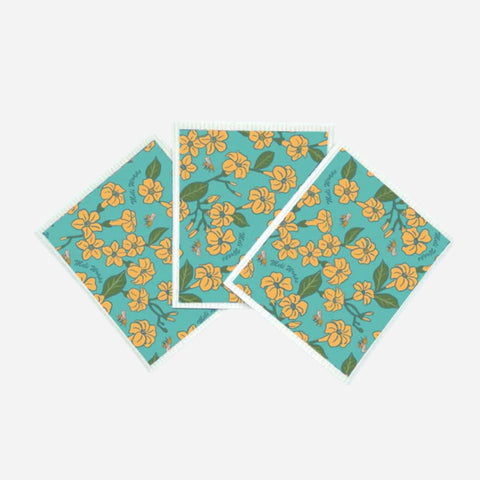 Meli Wraps - Swedish Dish Cloth Set of 3 - Puakenikeni & Bee