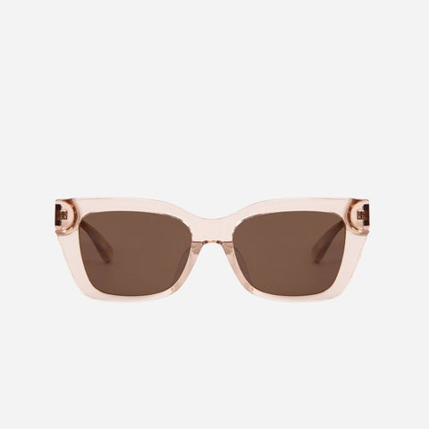 Mohala Eyewear- Kai Polarized Tan Lenses Low Nose Bridge Wide Width - Guava Mimosa