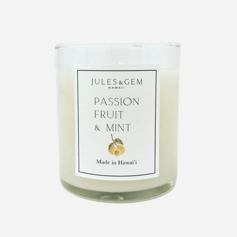 Jules + Gem - 7 oz Soy Candle - Passion Fruit + Mint