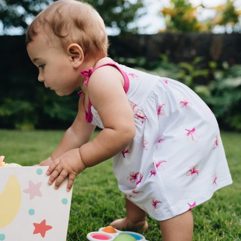 Coco Moon - Toddler Bamboo Dress - Plumeria