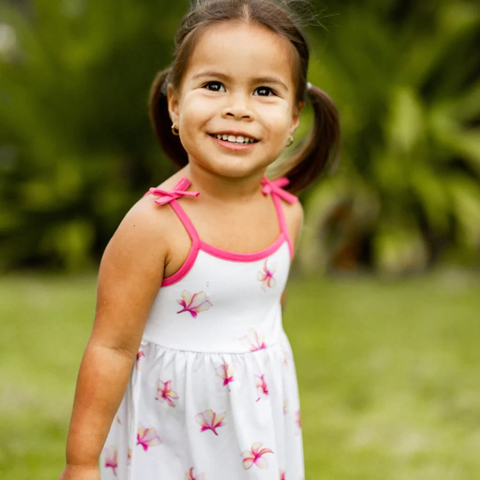 Coco Moon - Toddler Bamboo Dress - Plumeria