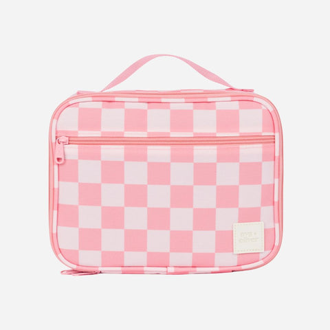 Ava + Oliver - Kids Lunch Bag - Pink Checker