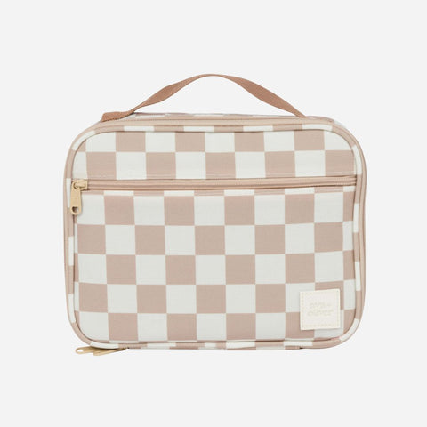 Ava + Oliver - Kids Lunch Bag - Tan Checker