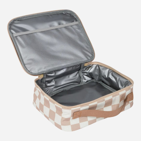 Ava + Oliver - Kids Lunch Bag - Tan Checker