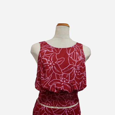 Keani Hawaii - Hoku Tie-Back Top - Lilinoe/Strawberry Guava