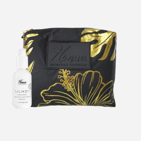 Honua Hawaiian Skincare - Lilikoi Flash Facial with Skincare Travel Bag